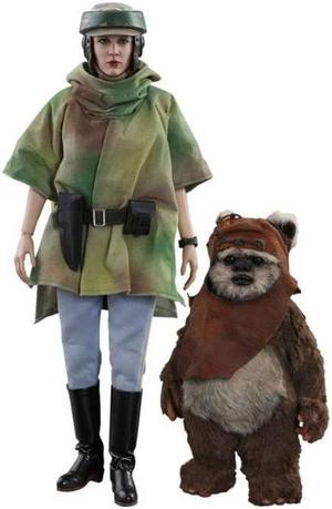 Figure Hot Toys MMS551 - Star Wars : Return Of The Jedi - Princess Leia & Wicket