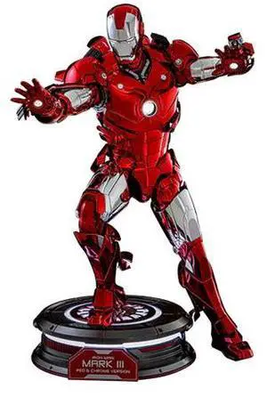 Figure Hot Toys MMS744D64 - Marvel Comics - Iron Man - Iron Man Mark III Red & Chrome Version