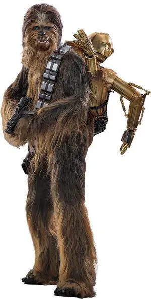 Figure Hot Toys MMS766 - Star Wars : The Empire Strikes Back - Chewbacca & Disassembled C-3PO