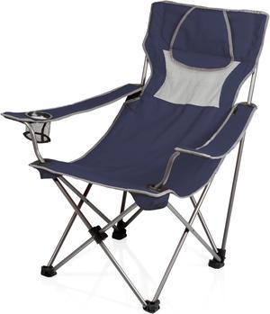 Outlander Folding Camping Chair with Cooler - Navy Blue