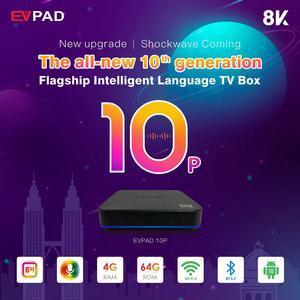 EVPAD 10P 4G RAM64G ROM Android 100 Tv Box Asia HK JP CN Taiwan Tv Official version of EVPAD TV box Canada general distribution