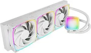 Geometric Future Eskimo Plus 36 - 360mm AIO CPU Liquid Cooler - 30mm-Thick Squama 3003 PWM ARGB Fans x 3 - 1.5 L/min High-Flow Pump - Intel® LGA 1851/1700, AMD® AM5/AM4 - White, GEO-EPS-36W Geometric Future Eskimo Plus 36 - 360mm AIO CPU Liquid Cooler - 30mm-Thick Squama 3003 PWM ARGB Fans x 3 - 1.5 L/min High-Flow Pump - Intel® LGA 1851/1700, AMD® AM5/AM4 - White, GEO-EPS-36W