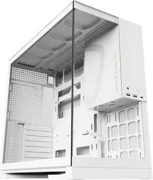 Geometric Future M5 Tempered Glass Mid Tower, E-ATX/ATX Gaming Case, 1.2mm Steel, Type C, Toolless Panels, Support 420/360 Radiator, Dual-Chamber, White, GEO-M5-W Geometric Future M5 Tempered Glass Mid Tower, E-ATX/ATX Gaming Case, 1.2mm Steel, Type C, Toolless Panels, Support 420/360 Radiator, Dual-Chamber, White, GEO-M5-W