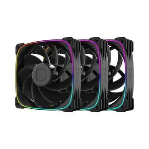 Geometric Future Squama 3003R-12 Reverse Blade RGB PWM Fan - 120mm x 30mm High-Performance PC Case Fans, Double-Sided ARGB Lighting, Hydro Dynamic Bearing - Black, 3-Pack, GEO-S3003RB-12T Geometric Future Squama 3003R-12 Reverse Blade RGB PWM Fan - 120mm x 30mm High-Performance PC Case Fans, Double-Sided ARGB Lighting, Hydro Dynamic Bearing - Black, 3-Pack, GEO-S3003RB-12T
