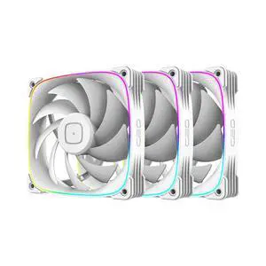 Geometric Future Squama 3003-12 RGB PWM Fan - 120mm x 30mm High-Performance PC Case Fans, 84 CFM, 2.93 mmH2O, Double-Sided ARGB Lighting, Hydro Dynamic Bearing - White, 3-Pack, GEO-S3003W-12T Geometric Future Squama 3003-12 RGB PWM Fan - 120mm x 30mm High-Performance PC Case Fans, 84 CFM, 2.93 mmH2O, Double-Sided ARGB Lighting, Hydro Dynamic Bearing - White, 3-Pack, GEO-S3003W-12T