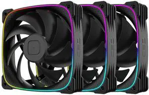 Geometric Future Squama 3003-12 RGB PWM Fan - 120mm x 30mm High-Performance PC Case Fans, 84 CFM, 2.93 mmH2O, Double-Sided ARGB Lighting, Hydro Dynamic Bearing - Black, 3-Pack, GEO-S3003B-12T Geometric Future Squama 3003-12 RGB PWM Fan - 120mm x 30mm High-Performance PC Case Fans, 84 CFM, 2.93 mmH2O, Double-Sided ARGB Lighting, Hydro Dynamic Bearing - Black, 3-Pack, GEO-S3003B-12T