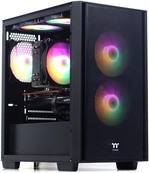 YEAH MAGIC Gaming PC AMD Ryzen 5 5600 3.5GHz RX6750GRE 16GB(8G*2) DDR4 3200 NVME 1T SSD 6RGB Fans Win 11 Home Gamer Desktop Computer Business Work 650W Gold PSU