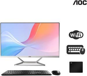 AOC All-in-One PC Business Desktop 23.8" FHD Screen AMD R3 3200U 512 GB SSD Processor up to 3.5GHz 16GB RAM  Windows 11 Home Wi-Fi 6 USB Dual Speakers Wired Keyboard&Mouse