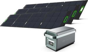 Yoshino Solid-State Portable Solar Generator 2,000W (1,326Wh) with 600W (3x 200W) Portable Solar Panels, Recreation, Camping, Emergency