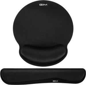 Ergonomic Keyboard Wrist Rest and Mouse Pad with Wrist Support, GIM Memory Foam Mouse Cushion Anti-Slip Computer Wrist Rest Pad for Comfortable Typing Wrist Pain Relief Keyboard Wrist Rest
