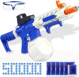 Gel Ball Blaster Electric M4 Gel Beads Blaster with Large Drum Hopper Automatic Toy Blaster for Kids Gift Outdoor Activities with 50000pcs Water Beads