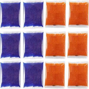 Gel Ball Bullet Refill Ammo(12 Packs-True 10,000 per Pack),1.36 lb Water Beads for Splatter Ball Gun Blaster Non-Toxic Eco Friendly Water Gel Beads for Gel Gun,Orange and Blue Size of 7-8mm