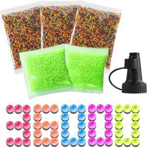 Gel Ball Bullet Refill Ammo 36000pcs78mm Glow in The Dark Water Beads with Funnel Tip for Gel Gun Blaster Toy Accessories Home Decoration