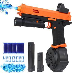 Electric Splatter Ball BlasterFull Auto X5 Splat Blaster with 40000 Water Beads Nylon Gel Ball Blaster with DrumJMX2 Upgrade Version for Outdoor Games