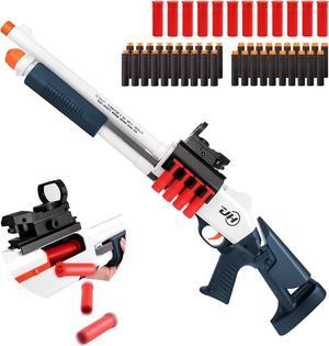 zhenduo 30in Airsoft Toy Foam Blaster - Air Powered Shell Ejecting, Manual Loading Spring Soft Darts Blaster