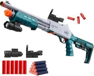 biu blaster Shotgun Model Toy Manual Loading Foam Toy blaster Shell Projectile Soft Bullet Design, Suitable for Outdoor Toys, Birthday Gifts, Soft Bullet blaster