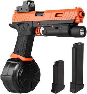 zhenduo Electric Splatter Ball Blaster,Full Auto X5 Splat Blaster with 40000 Water Beads Nylon Gel Ball Blaster with Drum,JM-X2 Upgrade Version for Outdoor Games