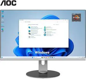 AOC All-in-One Gaming Computer PC 27" FHD AMD R7 5700G SSD Processor up to 4.6GHz 16GB RAM 512 GB SSD Windows 11 Home WiFi Keyboard&Mouse Office Work Business