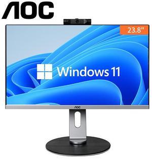 AOC All-in-One Business Desktop 23.8" FHD Display  AMD R5 5600G Processor up to 4.4GHz 16GB RAM 512 GB SSD Windows 11  Wi-Fi Keyboard&Mouse Dual Speakers Adjustable Angle Height PC Office Work/gaming