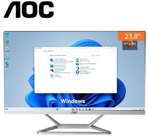 AOC All-in-One PC Business Desktop 23.8" FHD Screen AMD R3 3250U 512 GB SSD Processor up to 3.5GHz 16GB RAM  Windows 11 Home Wi-Fi 6 USB Dual Speakers Keyboard&Mouse Office Work Business