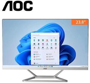 AOC All-in-One PC Business Desktop 23.8" FHD Screen AMD R3 3250U 512 GB SSD Processor up to 3.5GHz 16GB RAM  Windows 11 Home Wi-Fi 6 USB Dual Speakers Keyboard&Mouse Office Work Business