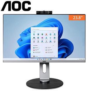 AOC All-in-One Business Desktop 23.8" FHD Display  AMD R5 5600G Processor up to 4.4GHz 16GB RAM 512 GB SSD Windows 11  Wi-Fi Keyboard&Mouse Dual Speakers Adjustable Angle Height PC Office Work/gaming