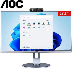 AOC All-in-One Business Desktop 23.8" FHD Display  AMD R5 5600G Processor up to 4.4GHz 16GB RAM 512 GB SSD Windows 11  Wi-Fi Keyboard&Mouse Dual Speakers Adjustable Angle Height PC Office Work/gaming