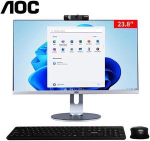 AOC All-in-One Business Desktop 23.8" FHD Display  AMD R5 5600G Processor up to 4.4GHz 16GB RAM 512 GB SSD Windows 11  Wi-Fi Keyboard&Mouse Dual Speakers Adjustable Angle Height PC Office Work/gaming