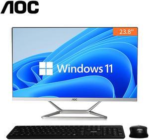 AOC All-in-One PC Business Desktop 23.8" FHD Screen AMD R3 3250U 512 GB SSD Processor up to 3.5GHz 16GB RAM  Windows 11 Home Wi-Fi 6 USB Dual Speakers Keyboard&Mouse Office Work Business