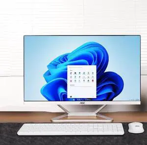 AOC All-in-One PC Business Desktop 23.8" FHD Screen AMD R3 3250U 512 GB SSD Processor up to 3.5GHz 16GB RAM  Windows 11 Home Wi-Fi 6 USB Dual Speakers Keyboard&Mouse Office Work Business