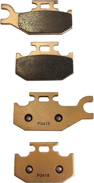 Demon Powersports Front Left, Rear Left Sintered Brake Pads for Yamaha Rhino 450/660, Raptor 700, Sintered Metallic Material Better Grip, Reduced Brake Fade (See Fitment Details in Description)