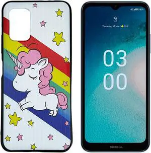 For Nokia C300 N155DL TPU Flexible Skin Cover Cell Phone Case - Unicorn