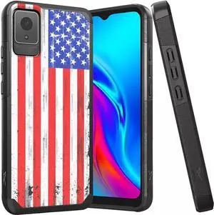 For TCL K11 T432W Dual Hybrid Cover Cell Phone Case + Tempered Glass - MK USA