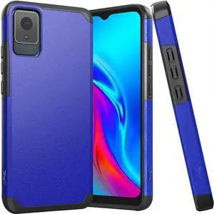 For TCL K11 T432W Dual Hybrid Cover Cell Phone Case - MK Blue