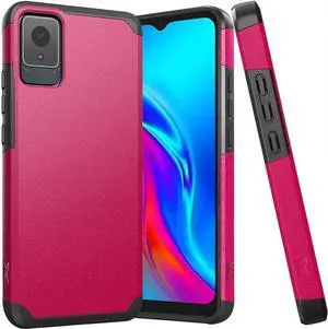 For TCL K11 T432W Dual Hybrid Cover Cell Phone Case - MK Dark Pink