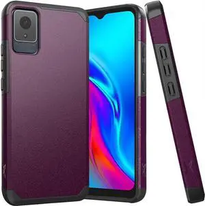 For TCL K11 T432W Dual Hybrid Cover Cell Phone Case - MK Purple
