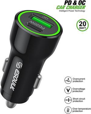 For AT&T SL112A 6782D / Cricket SL112C 20W Car Charger PD + 2.4A USB - Car Charger Adapter Only