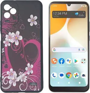 For BLU View 5 PRO B170D TPU 1-Piece Flexible Skin Cover Cell Phone Case - Pink Heart