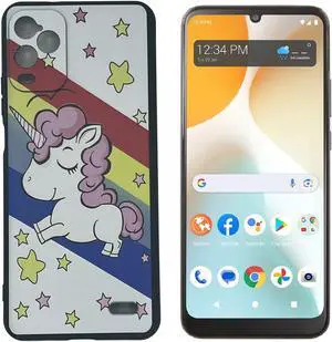 For BLU View 5 PRO B170D TPU 1-Piece Flexible Skin Cover Cell Phone Case - Unicorn