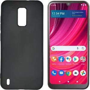 For Blu View 4 B135DL TPU Flexible Skin Cover Cell Phone Case - Black