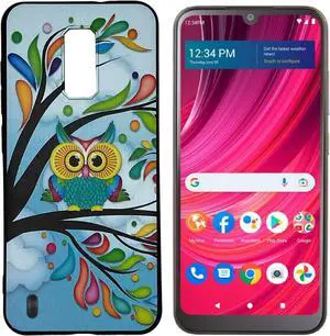 For Blu View 4 B135DL TPU Flexible Skin Cover Cell Phone Case - Owl