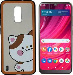 For Blu View 4 B135DL TPU Flexible Skin Cover Cell Phone Case - Cat