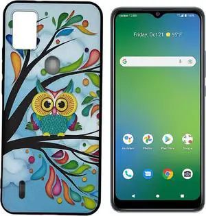 For Cricket Icon 5 TPU Flexible Skin Cover Cell Phone Case - Owl