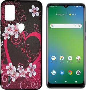 For Cricket Icon 5 TPU Flexible Skin Cover Cell Phone Case - Pink Heart