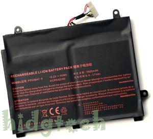 New P950BAT-4 6-87-P950S-51E00 Battery for Clevo P950HP P957HR P950HR NP8955Technologies Key 15 TERRANS FORCE T1000 T800