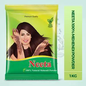 Neeta 100% Natural Mehendi Powder Premium Quality Pure Henna Powder 1Kg Brown