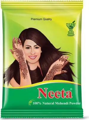 Neeta 100% Natural Mehendi Powder Premium Quality Pure Henna Powder 500G Brown