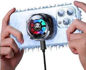 MEMO Magnetic Gaming Phone Cooler Cryo Cooling RGB Portable Radiator Fan with Clip, Built-in Strong Magnet, for iPhone & Android, Ideal for Gaming, Vlogging, and Live Streaming  MagSafe Compatible