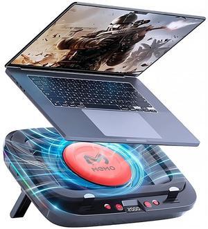MEMO Gaming Laptop Cooler Turbo Fan Stand Compressed Air-Cooling Pad for Notebook 14-19 Advanced Seal Foam Heat Dissipation with RGB Lighting, 7-Level Adjustment, Dust Protection