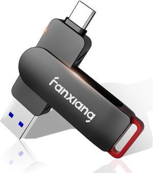 Fanxiang 512GB USB Drive External SSD USB 560MB/s 2-in-1 Dual Flash Drive USB Type C+ USB A 3.2 Gen2 Fast Solid State Drive Stick for iPhone 15/Android/PS5/PS4/Tablet/Windows/Mac